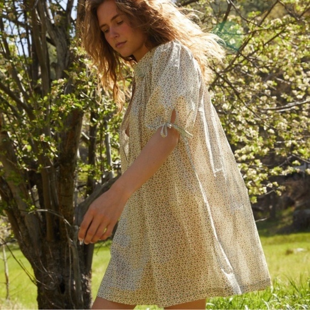 Christy Dawn Cream Floral Mini Dress
